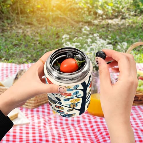 Termo de comida de acero inoxidable de 500 ml, recipiente térmico hermético 6