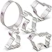 Easter Animal Cookie Cutter Set - 5 piece - Egg, Bunny, Lamb, Duck and Chick - Ann Clark - Tin Plated Steel