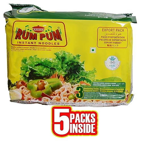 RUM PUM Vegetable Instant Noodles 75 Gm Pack of 5