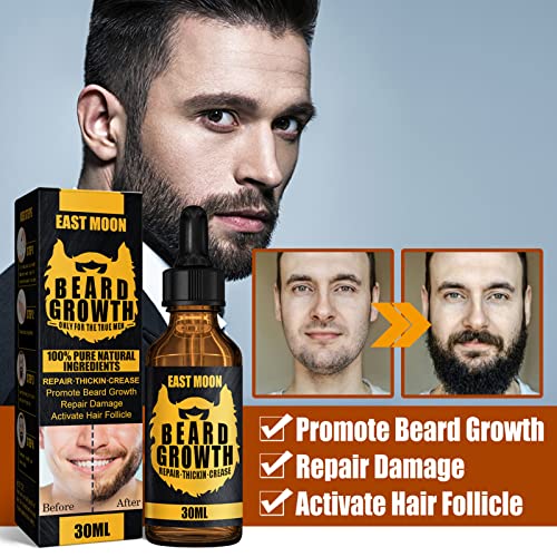 Mibee 30ml Essência de Crescimento de Barba Ingredientes Orgânicos Promovem o Crescimento da Barba R