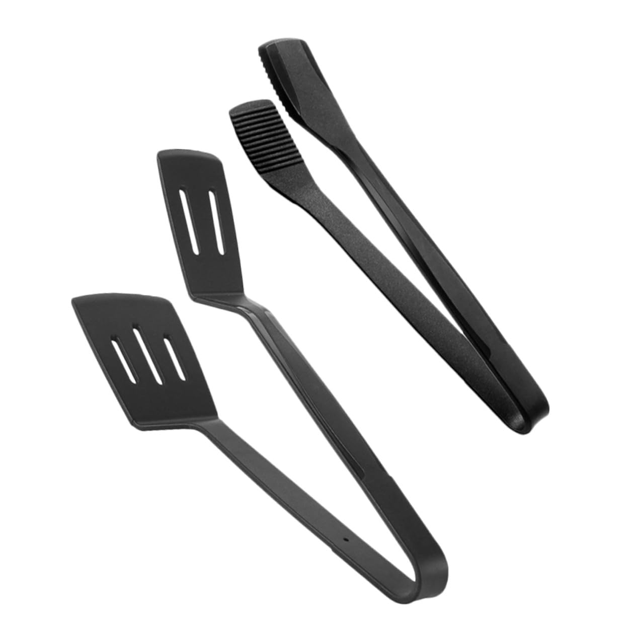 Pinza da Cucina in Silicone Nera, Set 2 Pezzi per Barbecue e Cucina | Impugnatura Comoda, Presa Sicura, per Ristorante e Banchetto, Semplice, Accessorio Pratico