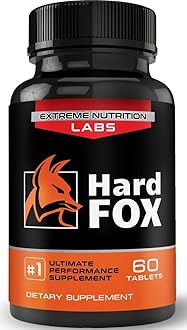 EXTREME NUTRITION LABS Hard Fox - #1 Ultimate Performance - 3" Added Size in 60 Days - Enlargement Pills for Men - Super Drive, Strength, Size, Endurance - 60 Count