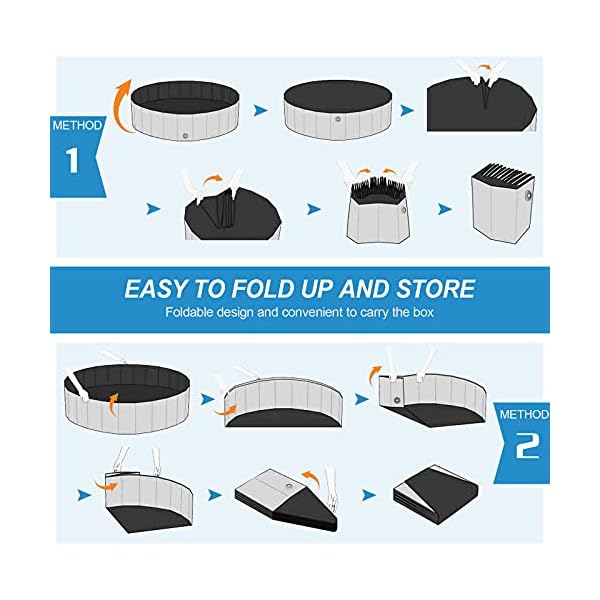 Foldable Dog Pool - Niubya Collapsible Hard Plastic Swimming Pool