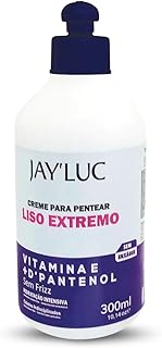 Creme Condicionador Liso Extremo Jay Luc 300Ml Creme Condicionador De Cabelo Sem Frizz Com D'Pantenol E Vitamina E Roxo Cabelos Indisciplinados Hidratação Intensiva Sem Enxágue