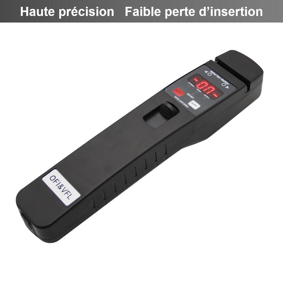 Identificateur de fibre optique avec localisateur visuel de défaut pour fibre de 0,25 mm 0,9 mm 3,0 mm, Live Optical Fiber Identifier 800-1700 nm une opération clé（TMOFI-401）