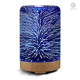 SUN-E Aromatherapy Oil Diffuser,100ML Essential Oil Ultrasonic Cool Mist Humidifier Waterless Auto Shut-off Perfect Gift With 3D 16 Color Changing Starburst LED Lights