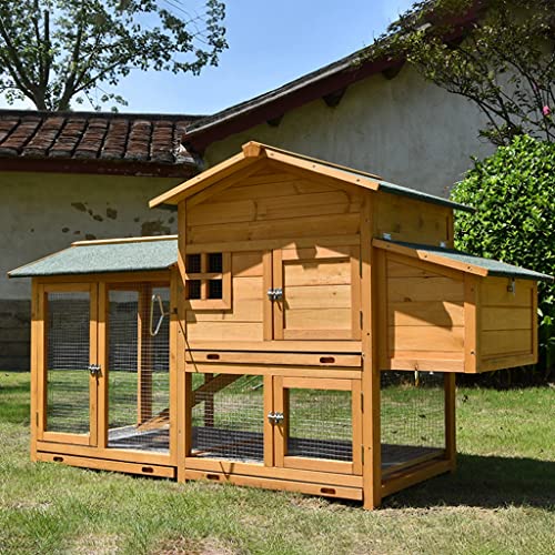 Großer Hühnerstall Aus Holz, Hühnerstall, Hühnerstall Im Freien, Geflügelstall Für Kleintierställe (Color : B, S… – Bild 3