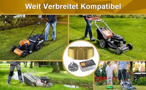 GLANXY 30 Stück Premium Ersatzmesser Klingen für Mähroboter Klingen Ersatzklingen titan Klingenmesser Rasenmähermesser kompatibel mit Husqvarna, Yard Force und Gardena Rasenmäher Automower Messer