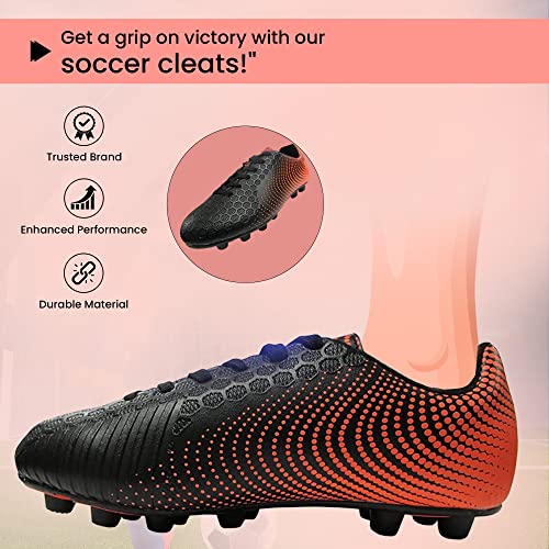 Image of Vizari Stealth Firm Ground Soccer Cleats - Lightweight, Sturdy, Comfortable for Kids and Youth - Excellent Traction, Cushioned Heel, Anti-Stretch Lining - Ideal for Boys and Girls