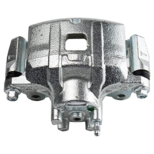 Image of TRQ Front Brake Caliper Set Zinc Coated Brackets Hardware Compatible with 2008-2016 Mitsubishi Lancer 2007-2017 Outlander 2011-2016 Outlander Sport