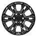 OE Wheels CV65 18 Inch Rims and Tires Fit Silverado 1500 ZR2 Style 18x8.5 Gloss Black - Hollander 14089 - All Country A/T2 275/65-18 (Set of 4)