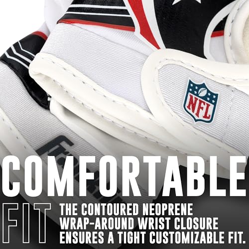 Image of Franklin Sports Youth NFL Football Receiver Gloves - Kids Football Gloves Pair - NFL Team Logos and Silicone Palm