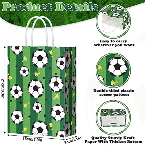 16 Sacchetti Regalo A Forma Di Calcio Per Compleanni Bambini – Con Manico, In 4 Stili E Colori - 2