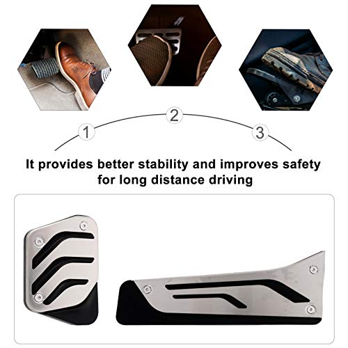 FAVOMOTO 2Pcs Almofada de Pedal de Freio de Carro Antiderrapante Pedal de Acelerador de Carro de Fre