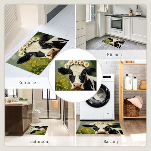 Tapis herbe verte lavable en machine 90x150cm antidérapant vert olive - 8