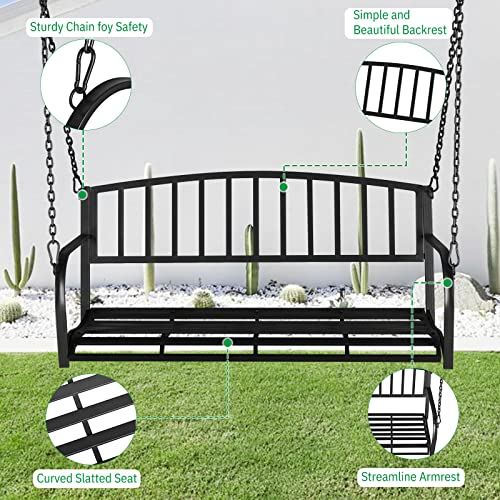 Outvita OV-SWINGB 2-Person Metal Porch Swing thumb #2