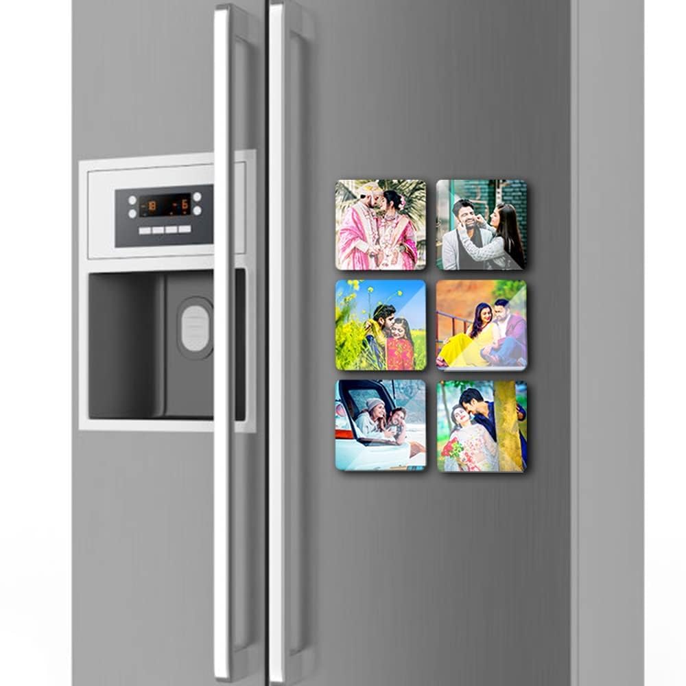 Personalized Acrylic Photo Fridge Magnets (3 X 3 Inch Pack o -2 Personalized Acrylic Photo Fridge Magnets (3 X 3 Inch Pack o -2