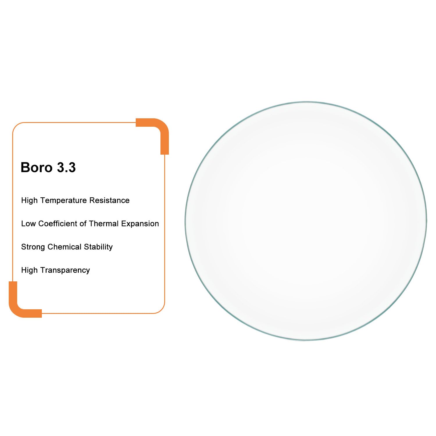 XCD Watch Glass Beaker Cover Set, 70mm O.D., Curved & Ground Edge Glass Beaker Lid Evaporating Dish Cover for Laboratory Weighing and Observation, 10-Pack