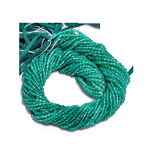 Onyx vert perles fines 2mm pour réparer ou confectionner des bijoux en pierres naturelles sans défaut
