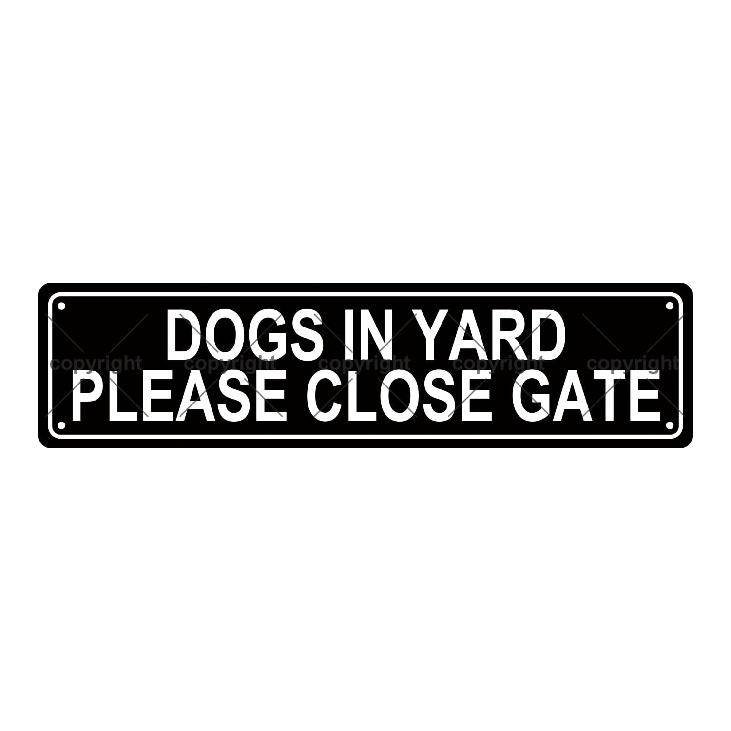 Dogs in Yard Please Close Gate Attention Metal Tin Street Sign Bar Cafe Garage Cave Home Room Wall Bathroom Farmhouse Garden Porch Patio Decor,4x16 Inch
