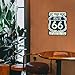 Desperate Enterprises Highway Route 66 States Tin Sign - Nostalgic Vintage Metal Wall Décor - Made in USA