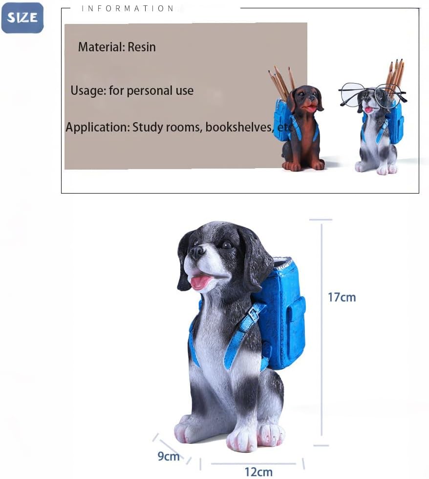 Cute Dog Pen Holder - Non-Toxic Resin Material, Ideal Desktop Organizer for Home, Office & School, A Unique Decorative Piece, Great Christmas Gift for Dog Owners & Pet Lovers (black) - Image 7