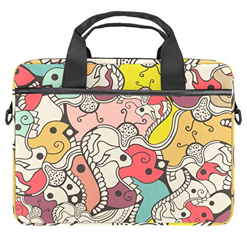 Sac à bandoulière pour ordinateur portable 14 pouces en tissu premium aux finitions soignées