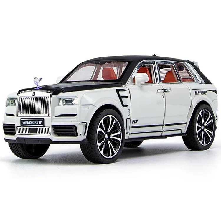 Image of 1:24 Scale Big Rolls Royce Cullinan Masory Toy Car | Metal Pullback Diecast Car for Kids with Openable Doors, Sound, Light Effects Toy for Car (Color As Per Available)