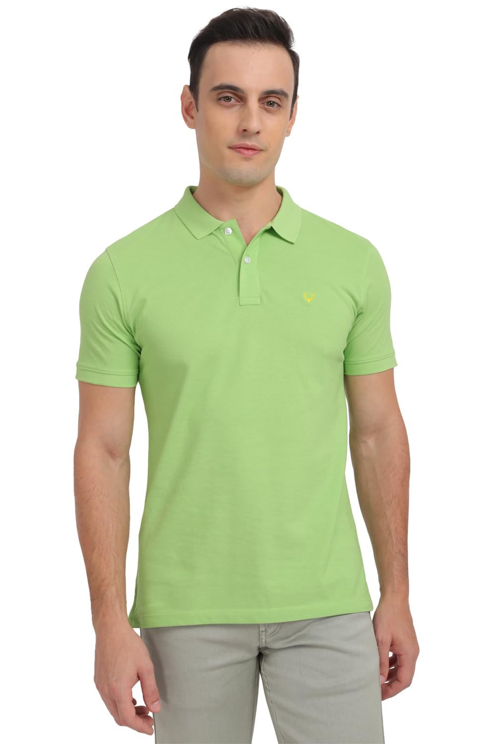 allen solly Men's Cotton Solid Regular Fit T-Shirt-picture-18