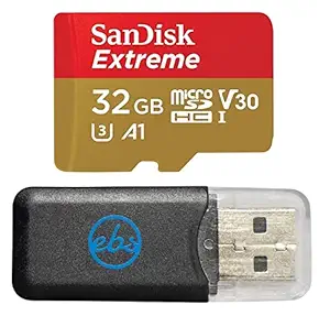 SanDisk 32GB Micro Extreme Memory Card for Nextbase Dash Camera Works with 522GW, 322GW, 222 Cameras (SDSQXAF-032G-GN6MN) U3 A1 V30 Class 10 Bundle with 1 Everything But Stromboli MicroSD Card Reader