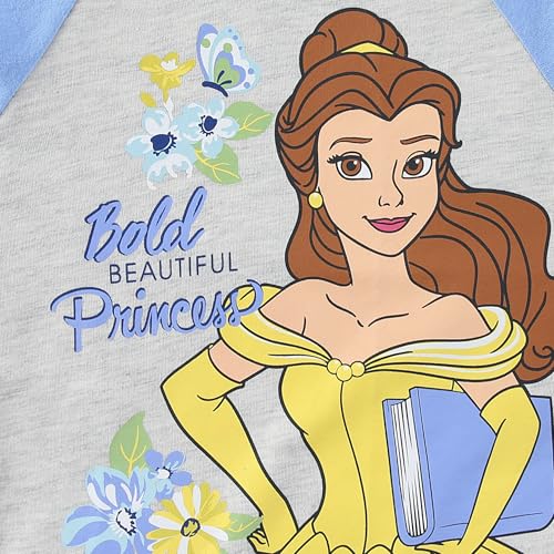 Image of Disney Princess Frozen Minnie Mouse Girls Short Sleeve T-Shirt and French Terry Shorts Set for Toddlers to Big Kids