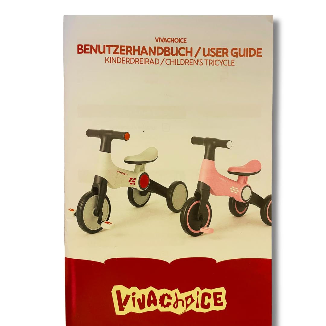 4-in-1 Kinder Dreirad ab 2 Jahre, klappbares Laufrad & Balance-Bike mit Pedalen, Mini-Fahrrad für Jungen & Mädchen, höhenverstellbar ab 32 cm, leicht 3,5 kg, CE/EN71 Zertifiziert