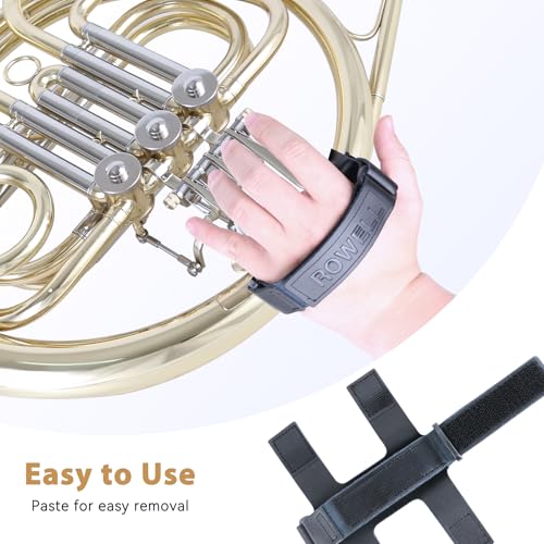 ROWELL French Horn Guard Cowhide French Horn Hand Guard Adjustable French Horn Hand Pad Portable Wear Resistant French Horn Guard French Horn Guard Replacement