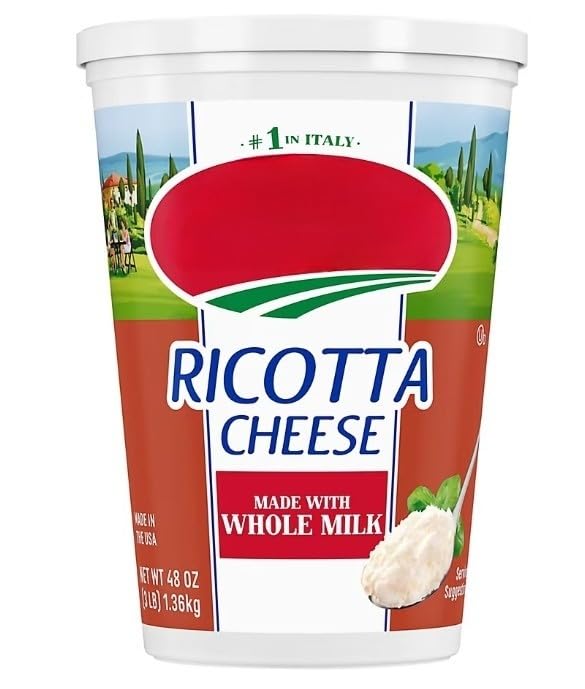 Original Ricotta Cheese, Delicious ricotta flavor is a great addition to lasagna and stuffed shells, as well as cakes, muffins and pancakes, Contains 22 servings, 48 oz, 3 lb