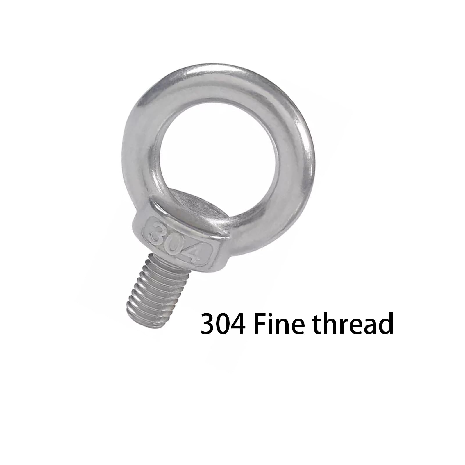 M12 Lifting Eye Bolts, Stainless Steel Ring Eye Male Fastener Hardware Nut, 5 Pcs - Image 3