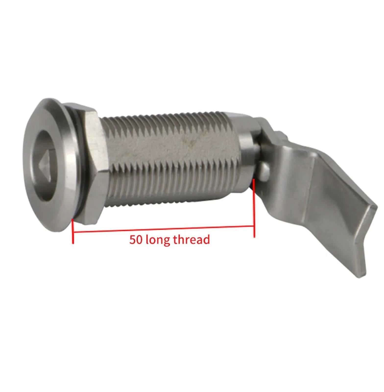 MS705-50 - Cerradura de cilindro de acero inoxidable extendida con forma de triángulo (1 unidad)