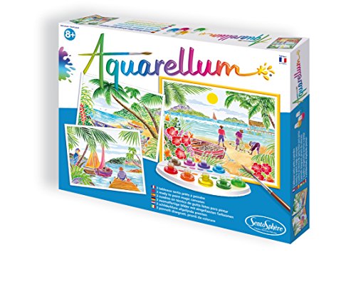 Price comparison product image Sentosphère 3906360 "Aquarellum GM Tropical Islands" Painting Set