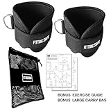 Ankle Strap Kit for Cable Machine Attachments for Leg and Ab Exercise , Stronger Weight Lifting , Durable Fitness Equipment Accessories For Men and Woman , Home and Gym , Bonus Workout Guide and Bag