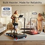 RHYTHM FUN Treadmill with Incline, Walking Pad with Handle Bar,300lbs Walking Pad with APP, Portable Folding Walking Treadmills for Home/Office with Low Noise - Image 4