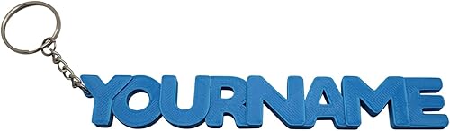 Bold Letter Personalized Keychain, 3D Printed Keyring, Custom Name, Personalised Party Favor, 3D Printed Keychain, Stocking Stuffer (Custom)