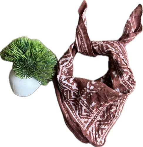 Bandana 100% Cotton Bandanas, Bohemian Style Cotton Neck Scarf, Boho Soft Cotton Bandana, Cotton Neckerchief, Cotton Square Scarf gift handkerchief ECO priendly print Best Gift2