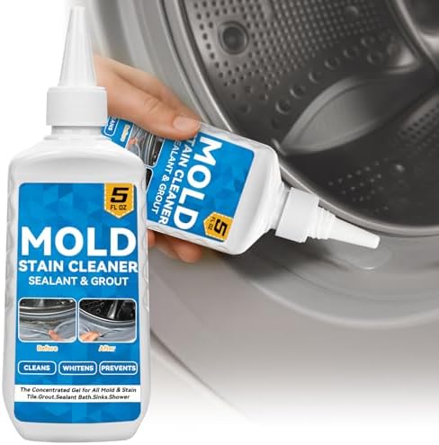 Mold Stain Cleaning Gel, Washing Machine Cleaner Gel with Brush for Front Loader, Household Grout Cleaner for Fridge, Bathroom, Shower, Front Load Washer, Tile Bathtub, Multipurpose Stain Remover