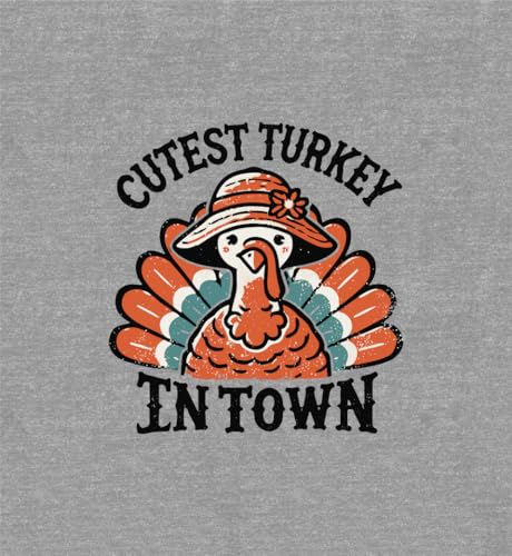 Cutest Turkey in Town Youth Heather Gray Jogger Pants-Small