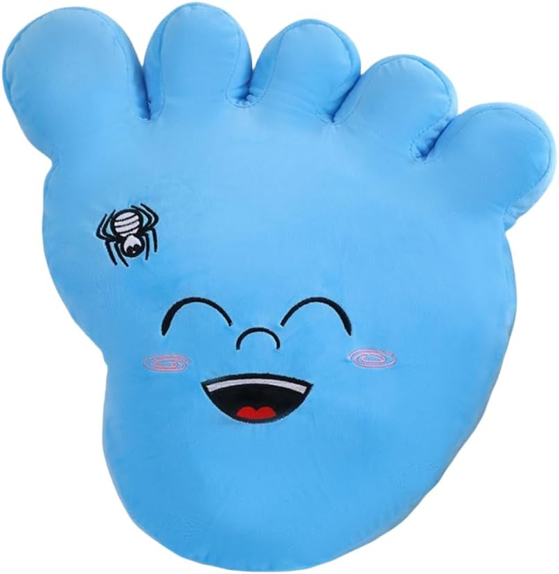 Big Foot Throw Pillow 3D Foot Shaped Pillow Cushion Funny Large Grinning Face Foot Stuffed Fuzzy Laugh Throw Pillow for Home Decor Birthday (Yellow)