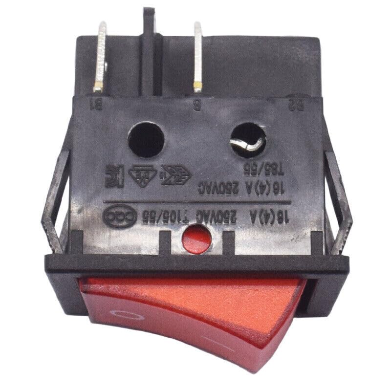 1PC LECI RS606 Rocker Switch 16A250V T105/55 2position 4pin Red with Lamp