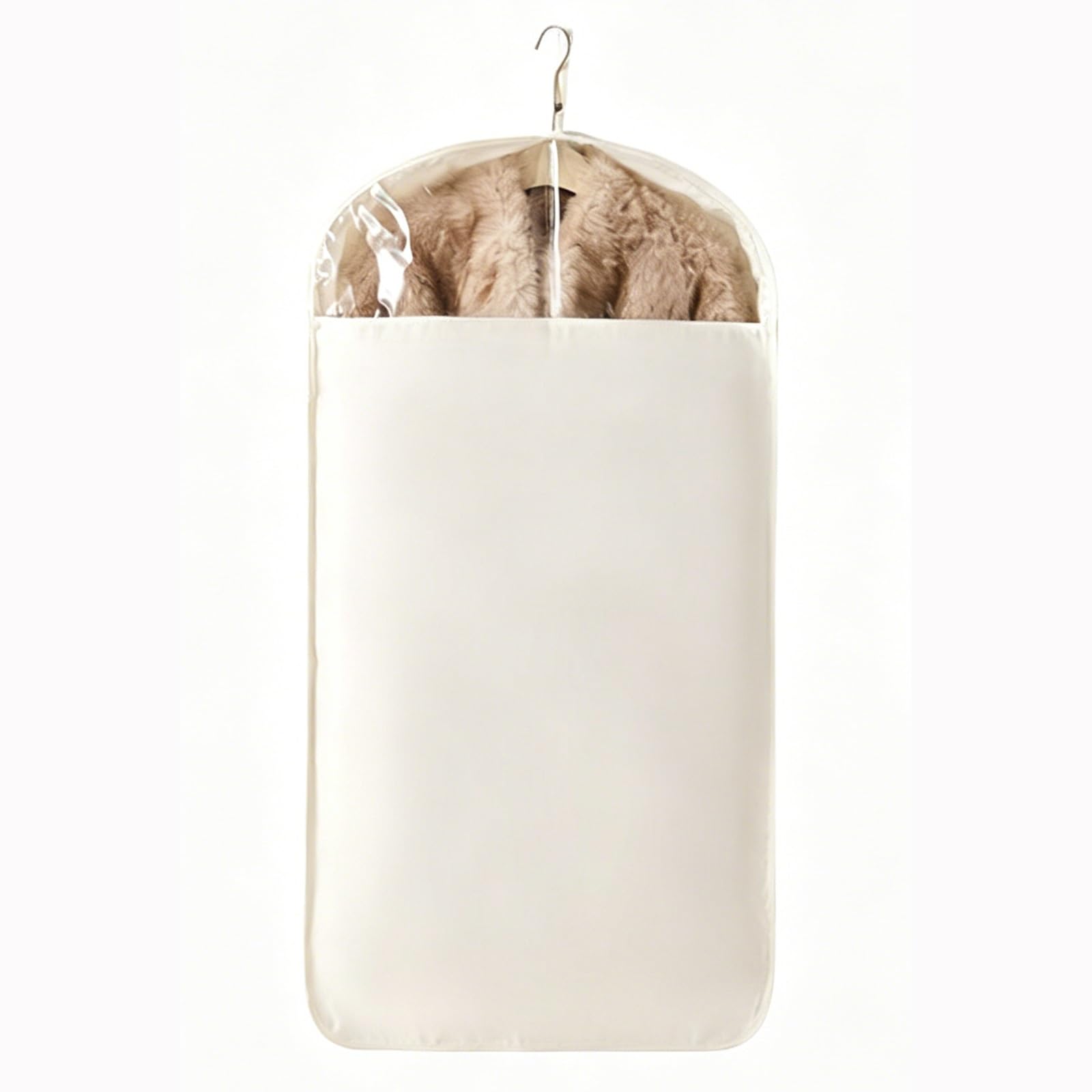 Clothes Cover for Hanging, Garment Bags for Storage, Clothes Cover to Storing Suits, Coats, Silk and Leather Jackets(White,58 * 9 * 130cm/23 * 4 * 51in)