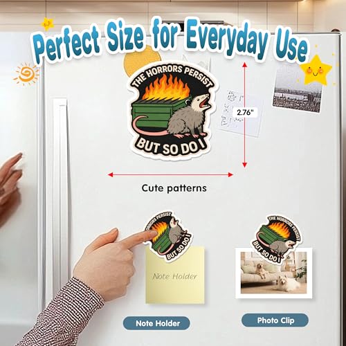 Imán decorativo para refrigerador con diseño de mapache miniatura 3
