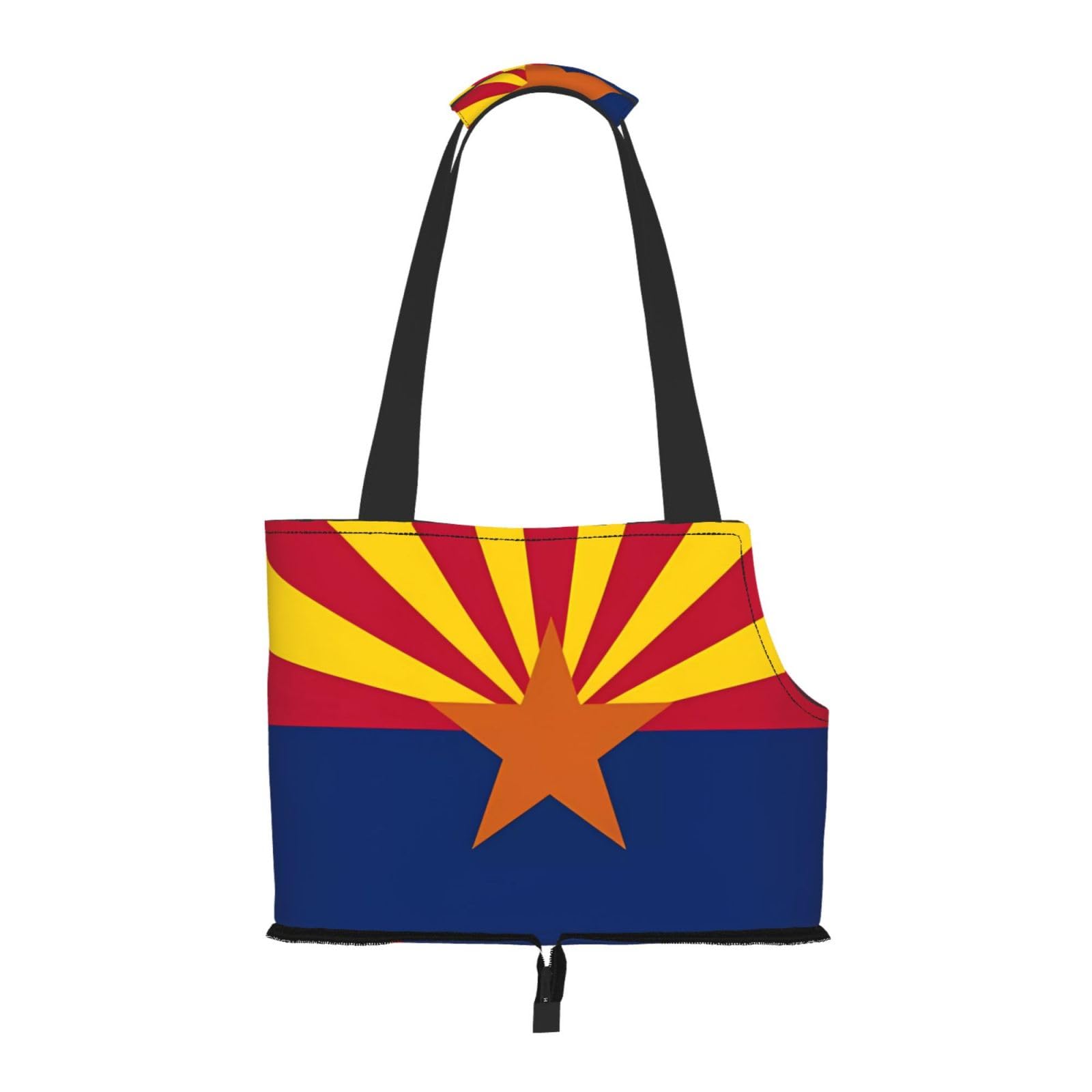 Arizona Flag Pet Tote Bag - Waterproof and Wear-Resistant Portable Shoulder Bag for Small Dogs and Puppies