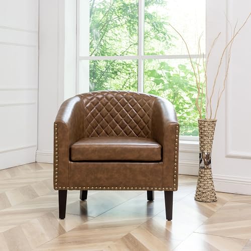 Sillón Plegable Cuero Sintético Café miniatura 3