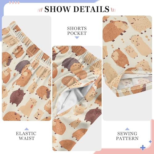 Pajama Pants Cute Capybara PJ Bottoms Sleepwear Lounge Sleep Pant with Pockets4